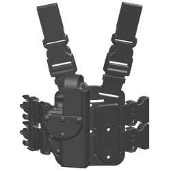 BES1004 – Služební pouzdro V1 pro pistoli CZ 75 D Compact (stehenní platforma)