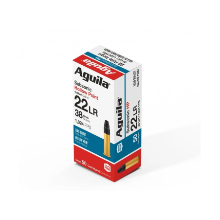 Střelivo Aguila .22 LR SUBSONIC HP 38gr, 50ks