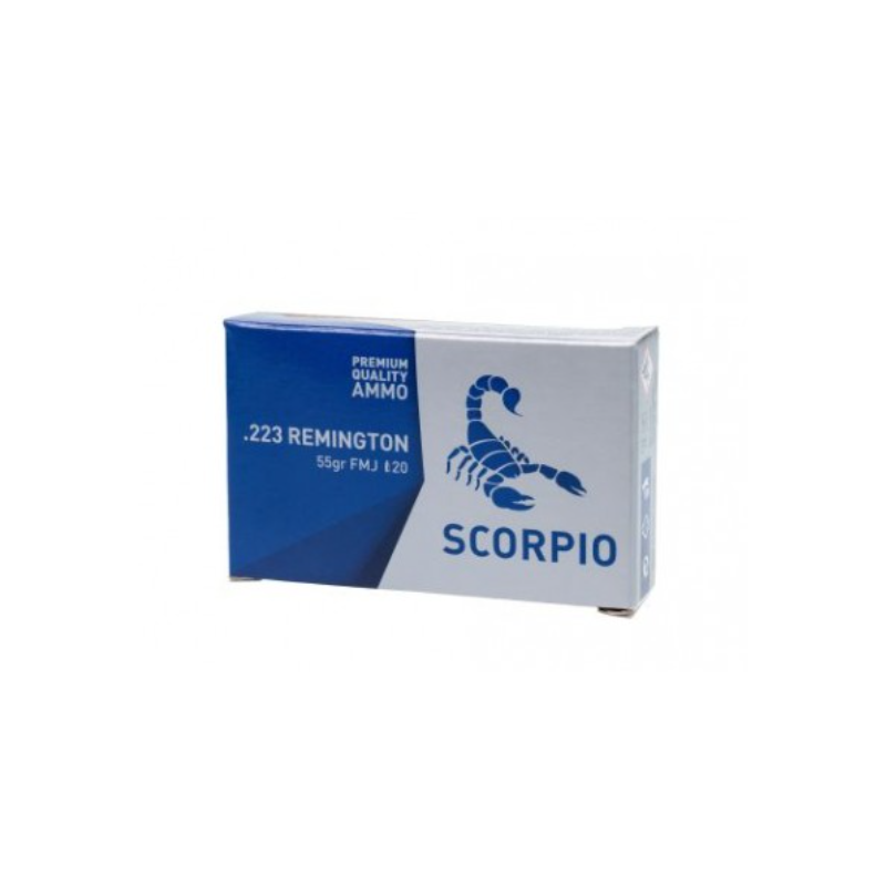 Náboje STV Scorpio .223 Rem 55grs FMJ – 20 ks Náboje STV Scorpio .223 Rem 55grs FMJ – 20 ks