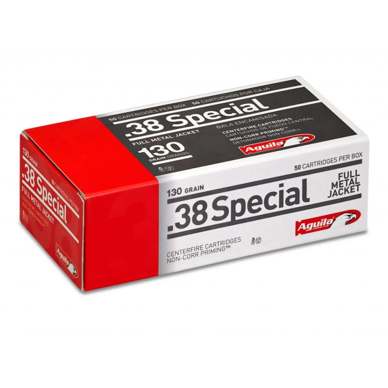 Střelivo Aguila .38 Special FMJ 130gr 50ks Střelivo Aguila .38 Special FMJ 130gr 50ks