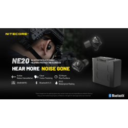 NITECORE NE20 – Elektronická Bluetooth sluchátka s ochranou sluchu (26 dB)