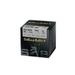 Střelivo S&B .223 Rem (5,56×45 mm) FMJ 69gr – sypané 100 ks