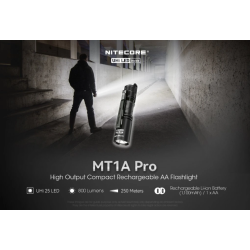NITECORE MT1A Pro – výkonná EDC svítilna na AA s USB-C nabíjením