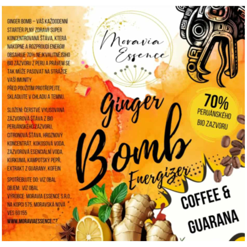 Ginger Bomb ENERGIZER – váš každodenní startér plný energie 250 ml. Ginger Bomb ENERGIZER – váš každodenní startér plný energie 250 ml.