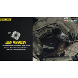 NITECORE NU06LE – poziční a výstražné signální světlo (červená / modrá / zelená / bílá) 15 lm