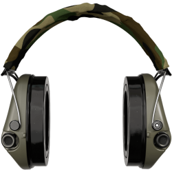 Sordin Supreme Pro-X LED – zelené mušle, camo hlavový most, gelové náušníky