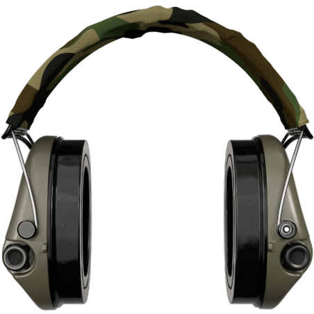 Sordin Supreme Pro-X LED – zelené mušle, camo hlavový most, gelové náušníky