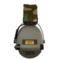 Sordin Supreme Pro-X LED – zelené mušle, camo hlavový most, gelové náušníky