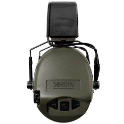 Sordin střelecká sluchátka Supreme MIL AUX - zelené mušle, PVC náušníky