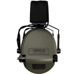 Sordin střelecká sluchátka Supreme MIL AUX - zelené mušle, PVC náušníky