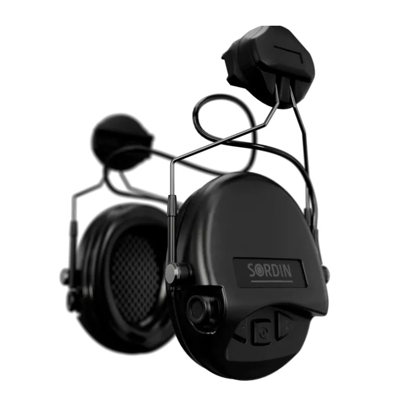 Sordin Supreme MIL AUX – zelené mušle | Aktivní elektronická ochrana sluchu | ARC montáž na helmu