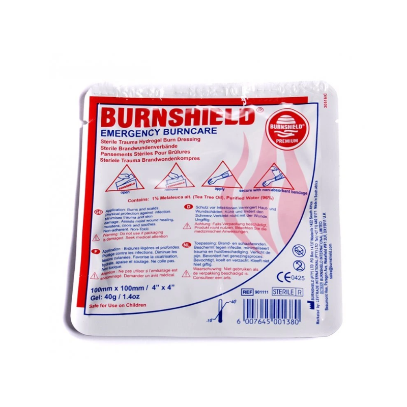 BURNSHIELD – hydrogel na popáleniny 10 × 10 cm