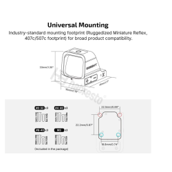 OLIGHT Osight X 3 MOA – kolimátor s magnetickým nabíjecím krytem
