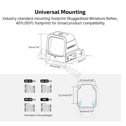 OLIGHT Osight X 3 MOA – kolimátor s magnetickým nabíjecím krytem