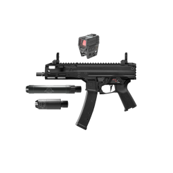 Výhodný set: Lineární kompenzátor G.I.S. HP9 TRI-LUG + Kolimátor HOLOSUN AEMS RED + Lucansky Arms